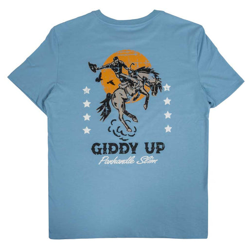 Panhandle Slim Men's Bucking Bronc Graphic Tee - Blue MEN - Clothing - T-Shirts & Tanks Panhandle