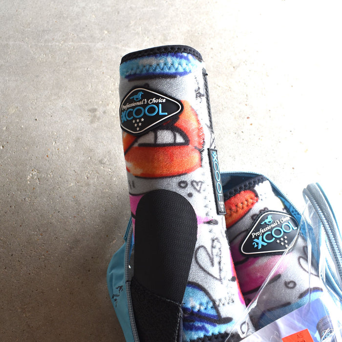 NEW Professional Choice 2xCool Sports Medicine Boots 2 Pack Front Lips Print Sale Barn Professional's Choice
