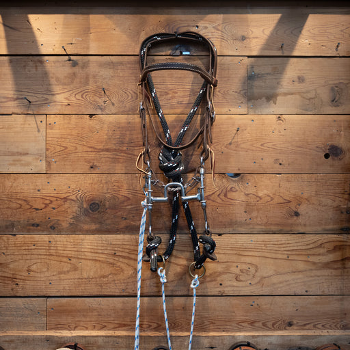 CHS Correction Bridle Rig w/Martingale Tack - Training Cow Horse Supply