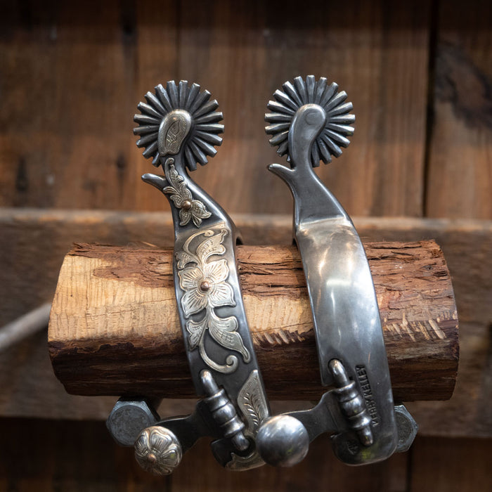 Kerry Kelley Silver Mounted Spurs Tack - Spurs Kerry Kelley
