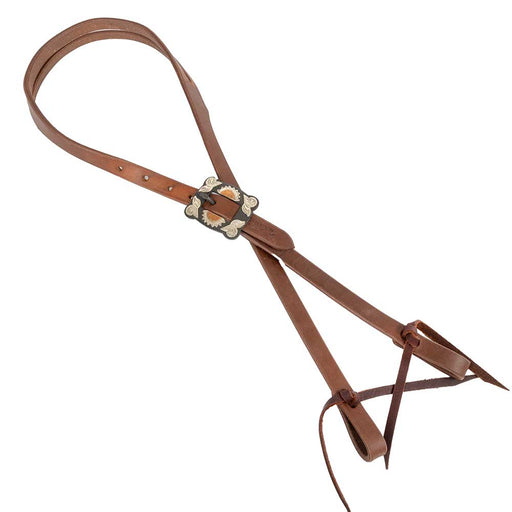 Teskey's Split Ear Headstall w/Sunflower Rust Buckles Tack - Headstalls Teskey's