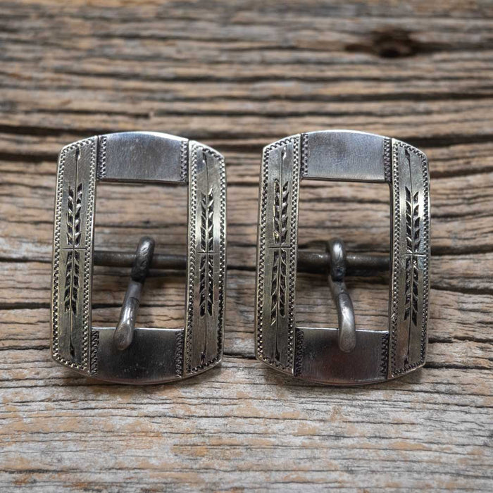 Luke Spraberry 5/8" pair of Silver Mounted Headstall Buckles Tack - Conchos & Hardware Luke Spraberry
