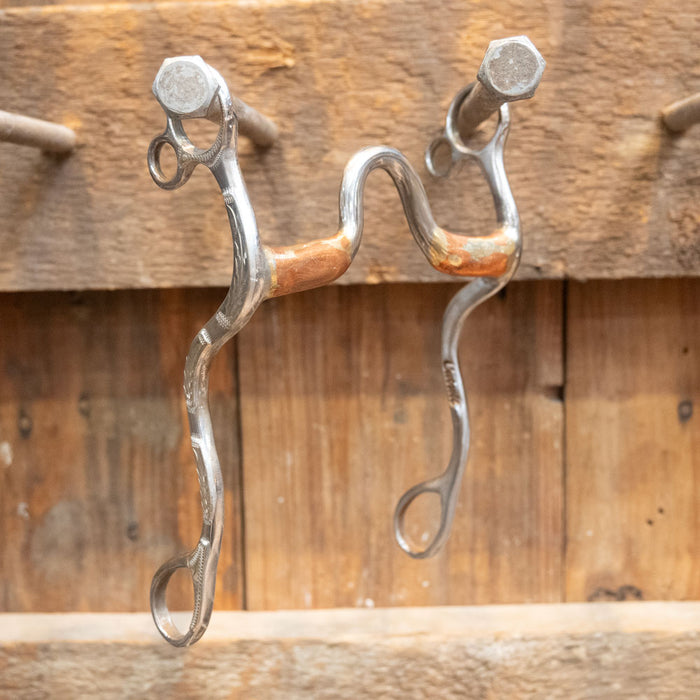 Cutrell Solid Port Bit w/Copper Bars Tack - Bits Cutrell