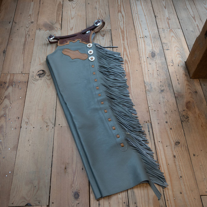 Teskey's Large Silver All Around Shotgun Chaps Tack - Chaps & Chinks Teskey's