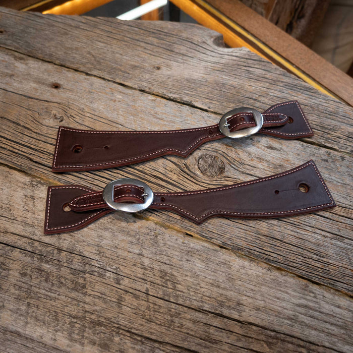 Handmade Ross Bullinger Burgundy Spur Straps
