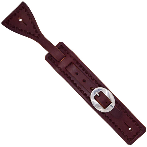 Teskey's Chocolate Leather Square Spur Straps Tack - Spur Straps Teskey's