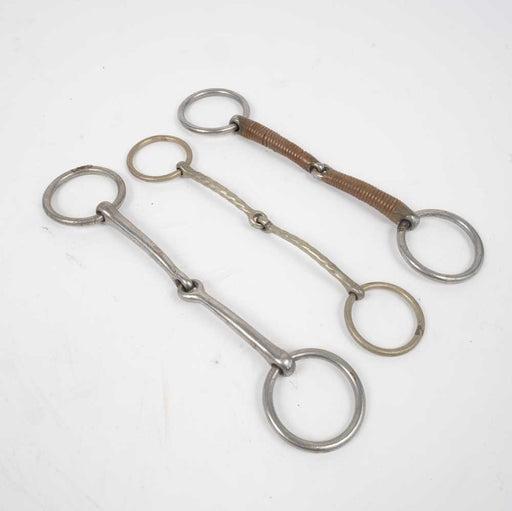 Set of 3 Used Pony O-ring Snaffle Bits Sale Barn MISC