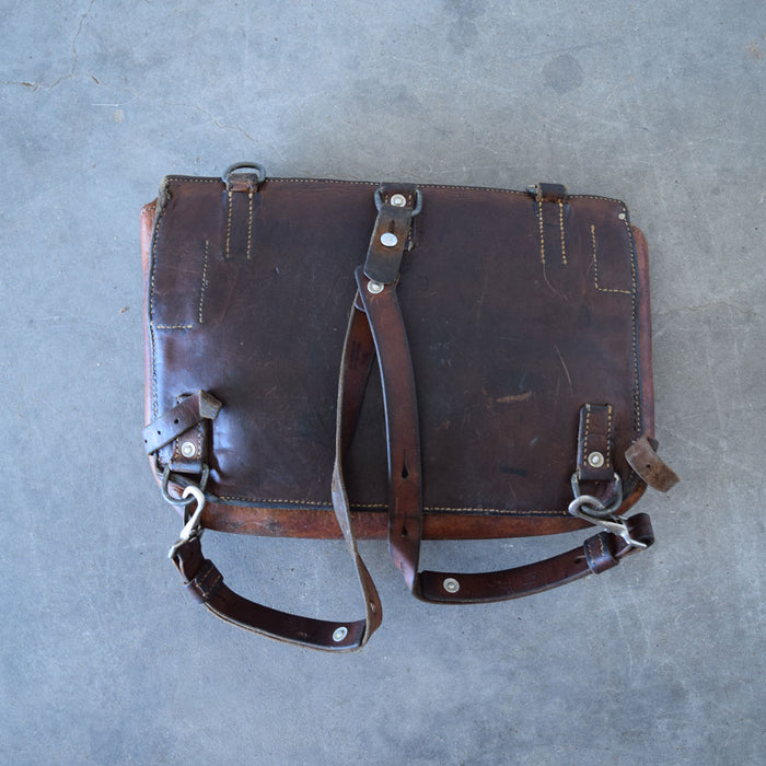 Used Vintage German Leather Saddle Backpack Sale Barn Teskey's