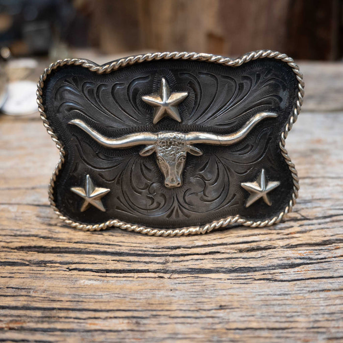Scribner 1 Pc. Long Horn & Stars Buckle 034