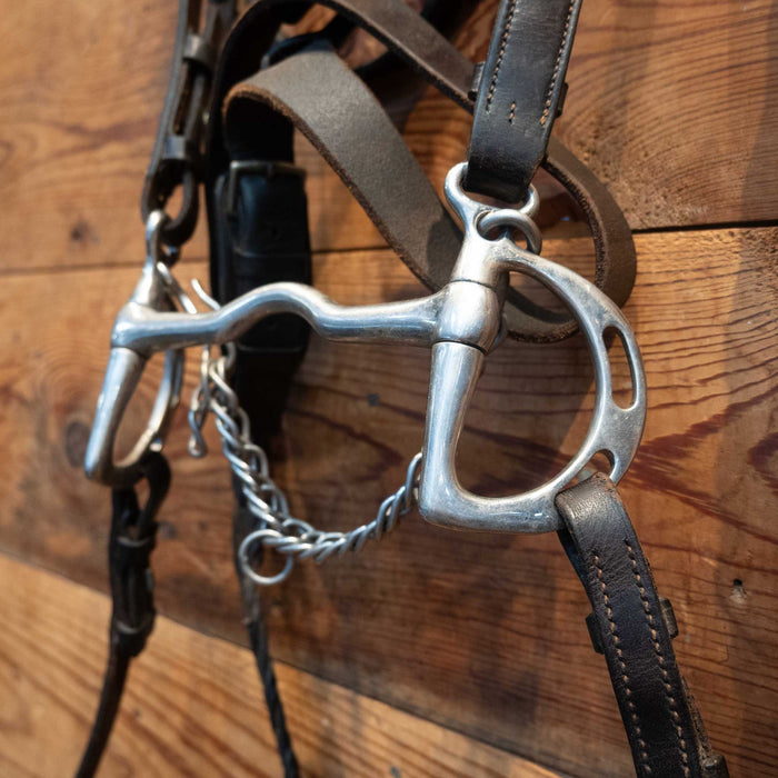 English Bridle Rig w/Low Port D-Ring Sale Barn MISC