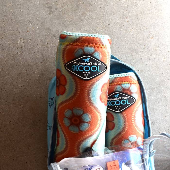 NEW Professional Choice 2xCool Sports Medicine Boots 2 Pack Front Flower Print Sale Barn Professional's Choice