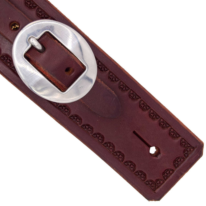 Teskey's Chocolate Leather Square Spur Straps Tack - Spur Straps Teskey's