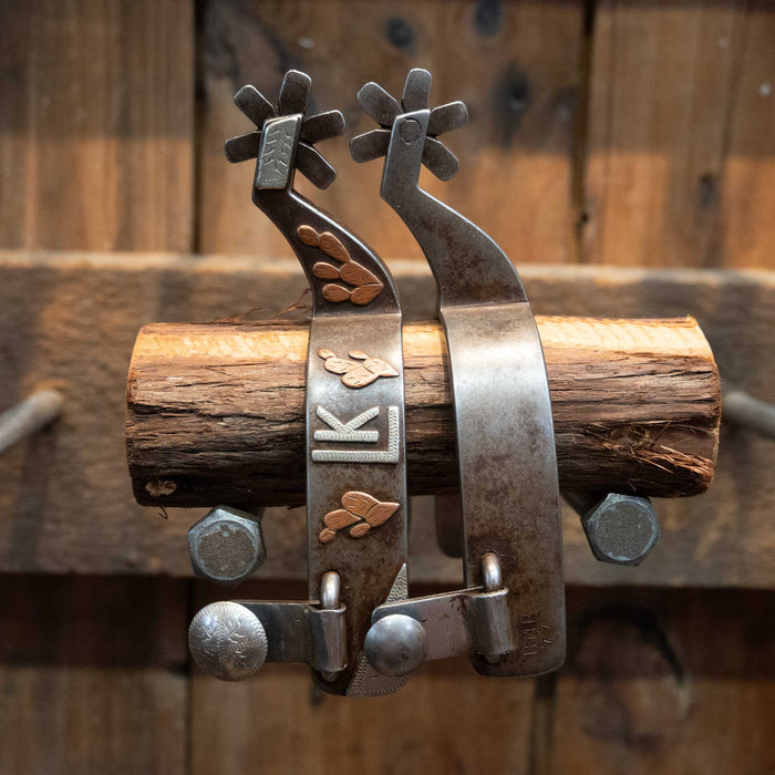 Brandon Bradley Silver Mounted 6pt. Spurs