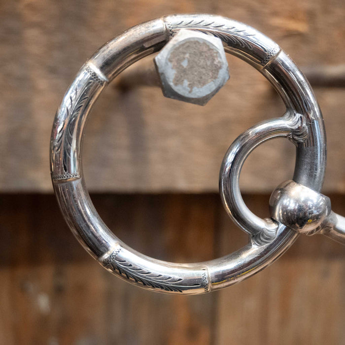 Ryan Edmonds Silver Mounted Locked O-Ring Snaffle Bit