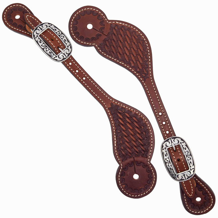 Weaver Leather Basin Cowboy Spur Strap Tack - Spur Straps Weaver