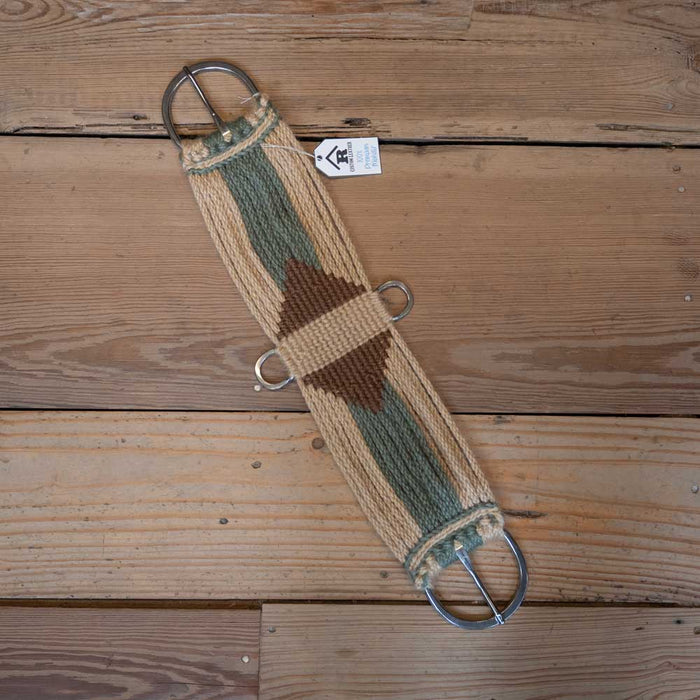 Ross Bullinger 26" Sage/Tan Mohair Cinch Tack - Cinches Ross Bullinger