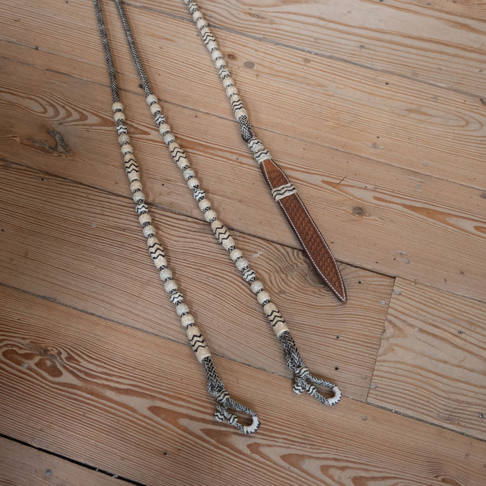 Handmade Jose Ortiz Rawhide & Leather Romel Reins Tack - Reins Jose Ortiz