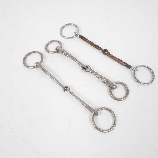 Set of 3 Used Pony O-ring Snaffle Bits Sale Barn MISC