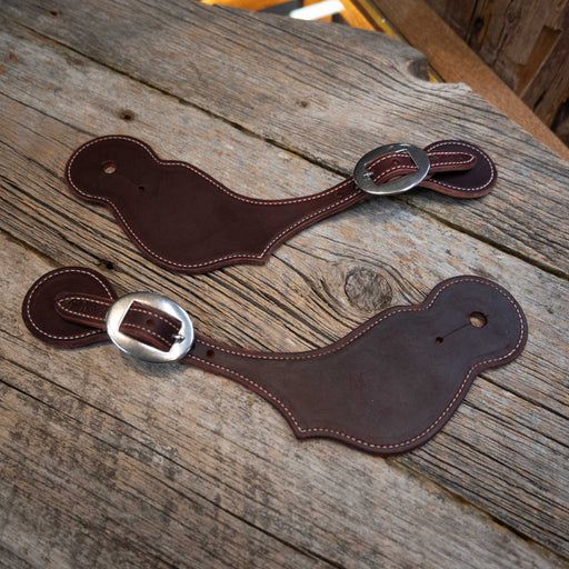 Handmade Ross Bullinger Burgundy Spur Straps Tack - Spur Straps Ross Bullinger
