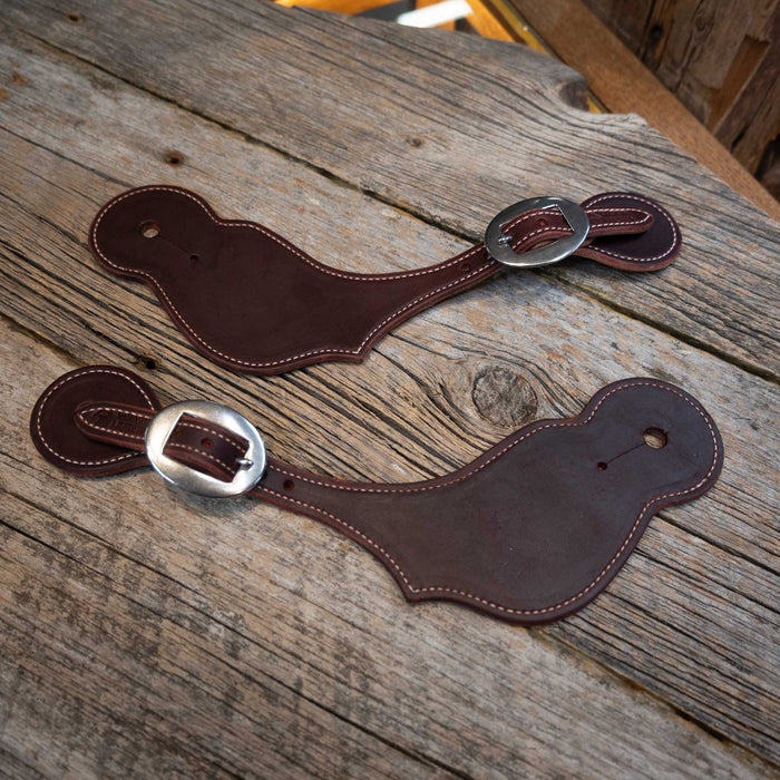 Handmade Ross Bullinger Burgundy Spur Straps