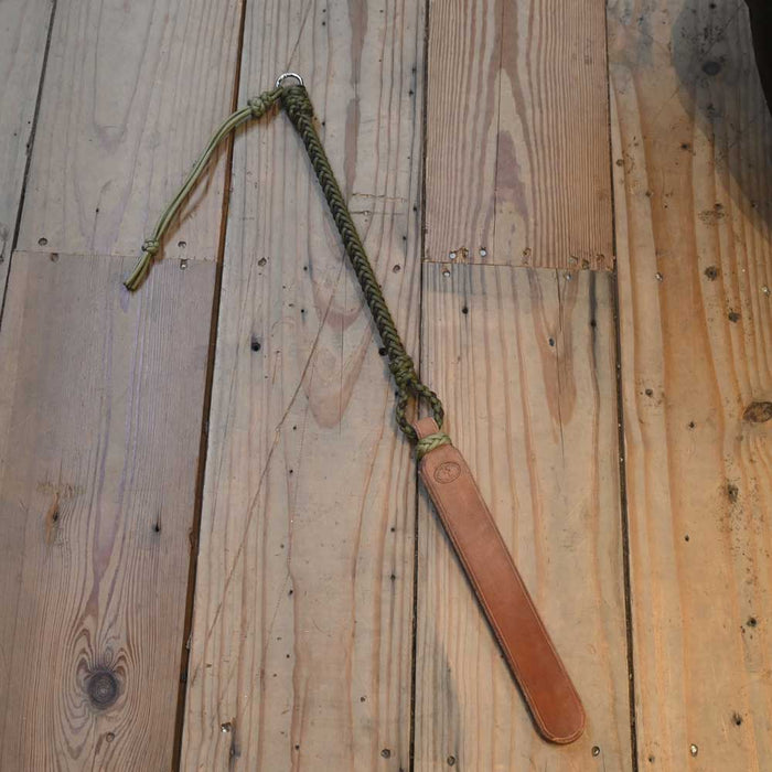 Dusty Burson Handmade 25" Green/Burgundy Hand Quirt Tack - Whips, Crops & Quirts Dusty Burson