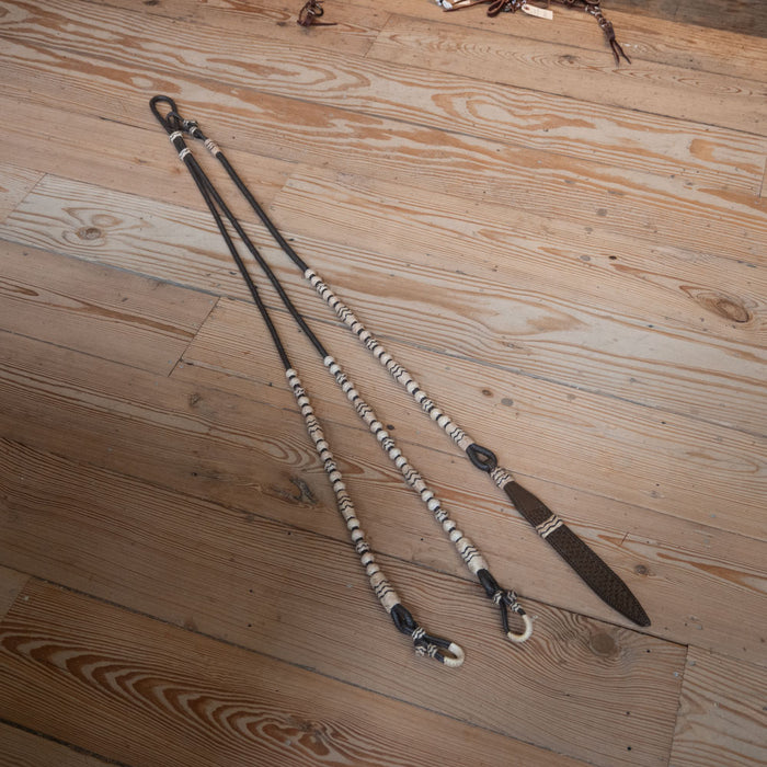 Handmade Jose Ortiz Rawhide & Leather Romel Reins 109 Tack - Reins Jose Ortiz