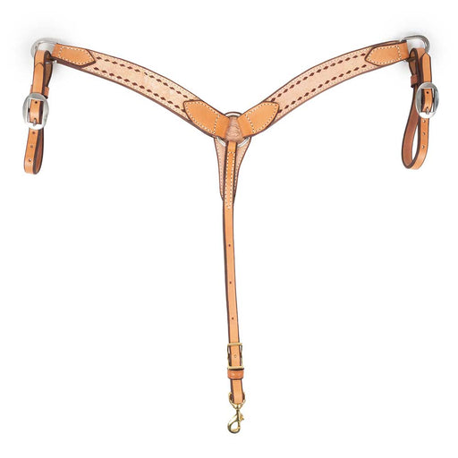 Teskey's 1-3/4" Roughout Pony Breast Collar w/Buckstitch Tack - Breast Collars Teskey's Light Oil