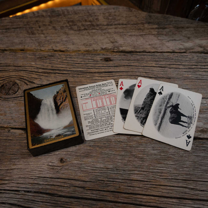 Vintage Stamped 1935's Great Falls Playing Deck Cards