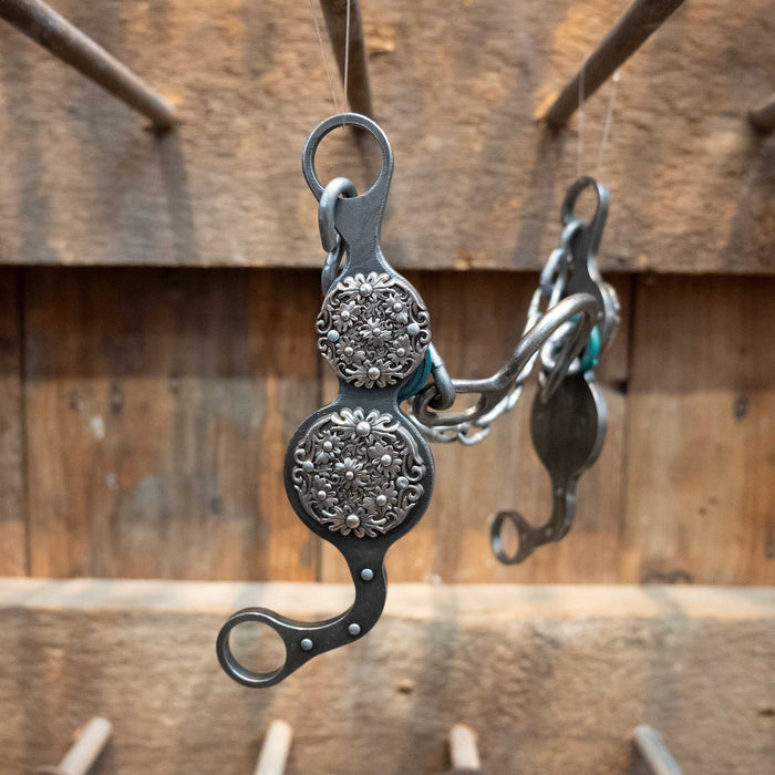 Petska Ported Chain Bit w/Flower Conchos