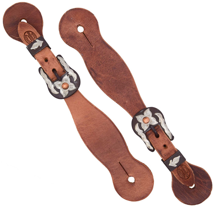 Teskey's Trailblazer Spur Straps w/Floral Buckle Tack - Spur Straps Teskey's