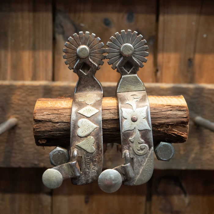 Jeff Payne Silver Mounted 20pt. Spurs