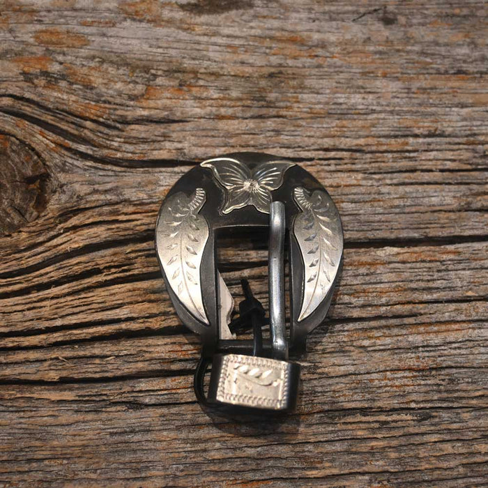 Silver Mounted Pair 1/2 " Headstall Buckle by Wayne Dollar_CA1148 Tack - Conchos & Hardware Wayne Dollar