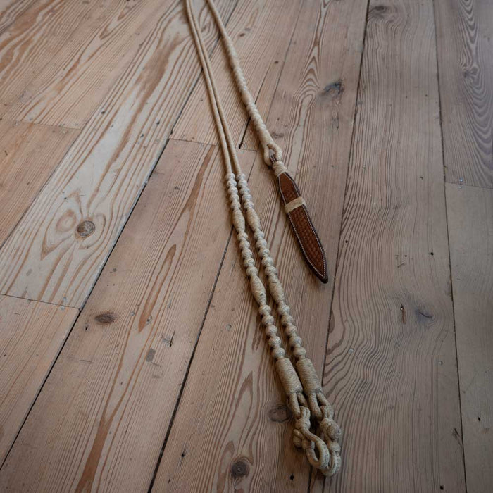 Handmade Jose Ortiz Rawhide Romel Reins Tack - Reins Jose Ortiz