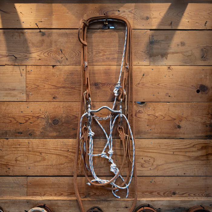 CHS Low Port Bridle Rig w/ Martingale Tack - Training Cow Horse Supply