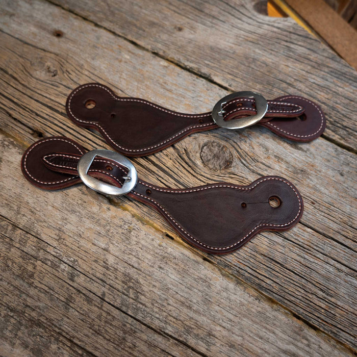 Handmade Ross Bullinger Burgundy Spur Straps
