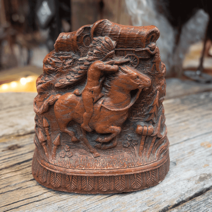 Vintage Syroco Mounted Shooting Indian Holder