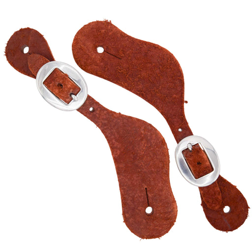 Teskey's Ladies Roughout Contour Spur Straps Tack - Spur Straps Teskey's