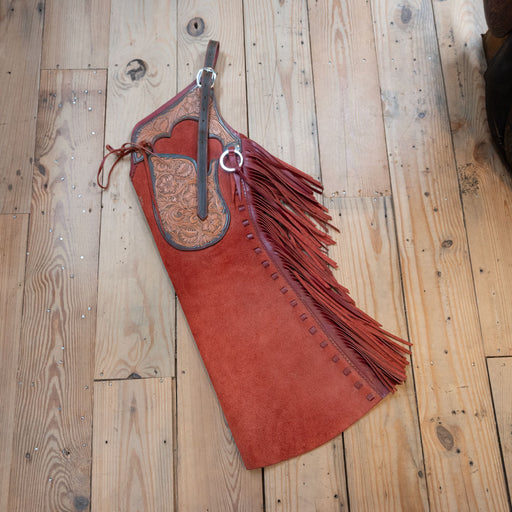 Used Justin Martin Roughout Stepthrough Chaps Tack - Chaps & Chinks Justin Martin