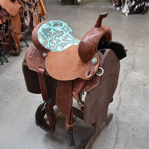 14" DEMO DOUBLE J POZZI PRO BARREL SADDLE Saddles DOUBLE J SADDLERY