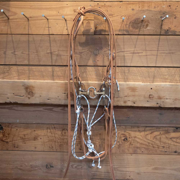 CHS Correction Bridle Rig w/String Martingale Tack - Training Cow Horse Supply