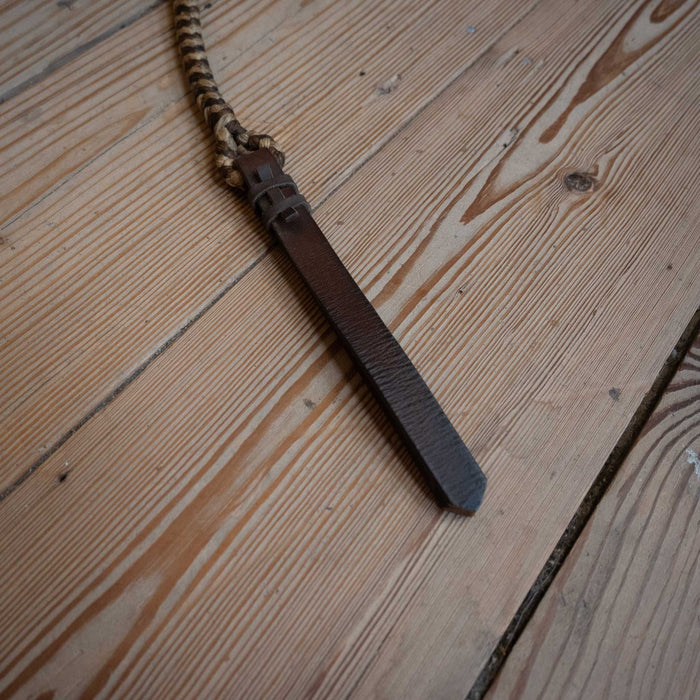 Vintage Handmade Cord Quirt w/Leather Popper Collectibles MISC