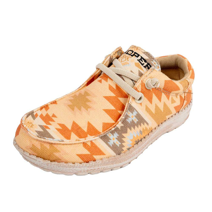 Roper Kid's Tan Aztec Eva Moc Lace Up Shoe - FINAL SALE KIDS - Footwear - Casual Shoes Roper Apparel & Footwear