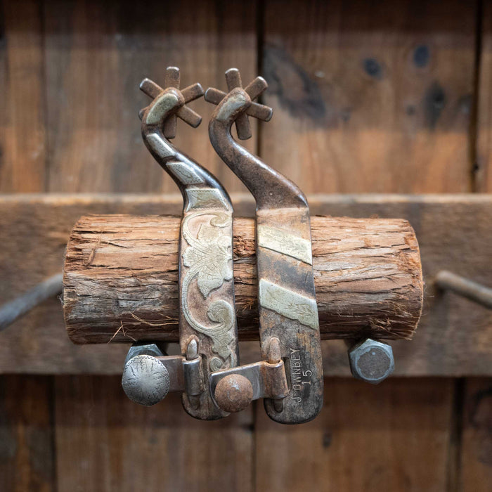 Josh Ownbey Silver Mounted 6pt. Spurs Tack - Spurs Josh Ownbey