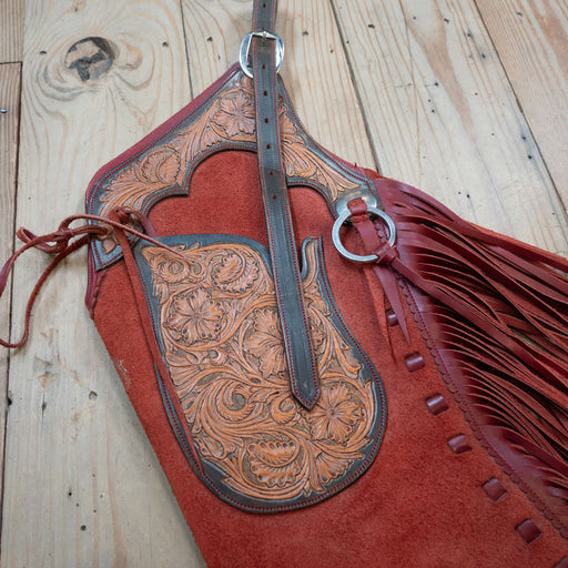 Used Justin Martin Roughout Stepthrough Chaps Tack - Chaps & Chinks Justin Martin