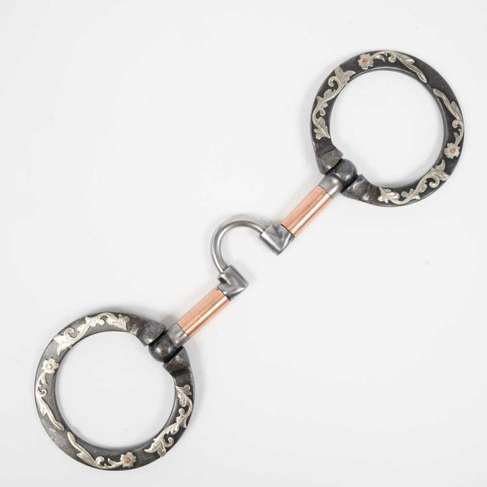 Black ST Correction O Ring with Floral Trim Tack - Bits Formay