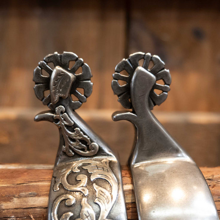 Kerry Kelley Spurs w/Teal Rowel Tack - Spurs Kerry Kelley