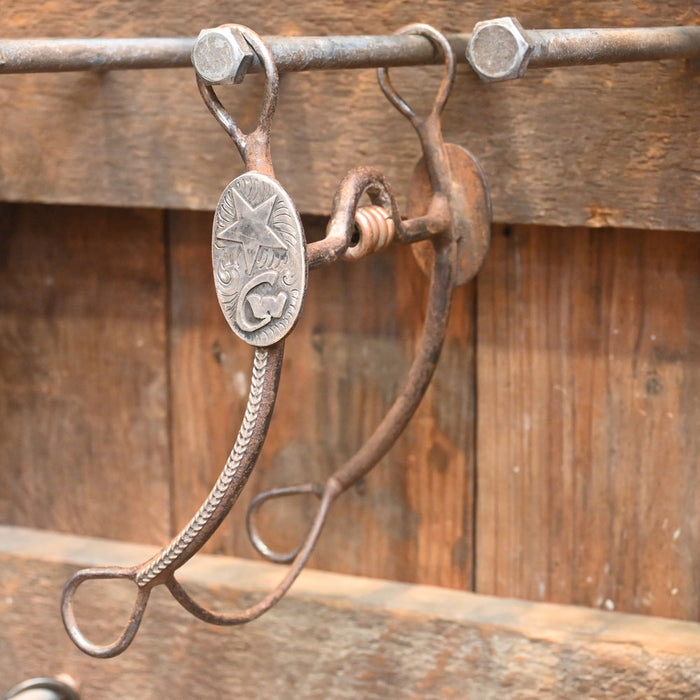 Silver Mounted Long Shank with Port and Copper Rings Bit TI1032 Tack - Bits MISC