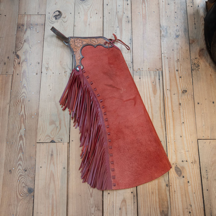 Used Justin Martin Roughout Stepthrough Chaps Tack - Chaps & Chinks Justin Martin