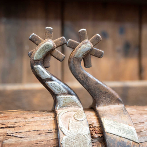 Josh Ownbey Silver Mounted 6pt. Spurs Tack - Spurs Josh Ownbey
