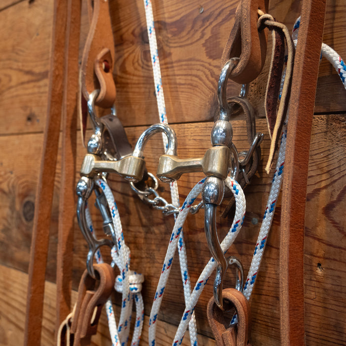 CHS Correction Bridle Rig w/Martingale Tack - Training Cow Horse Supply